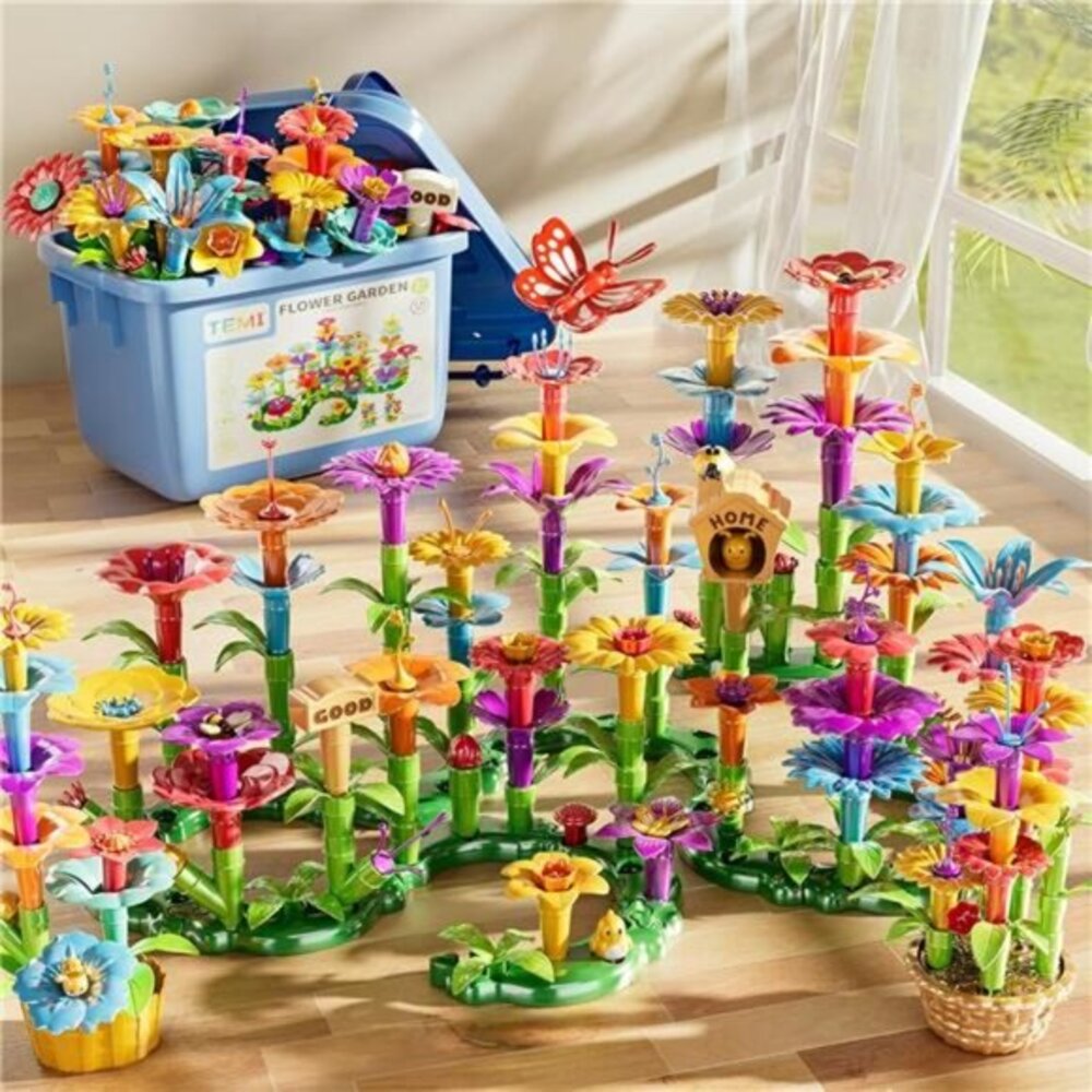 138 PCS Educational STEM Toy‎ and Preschool Garden Play Set for Kids Age 3-7